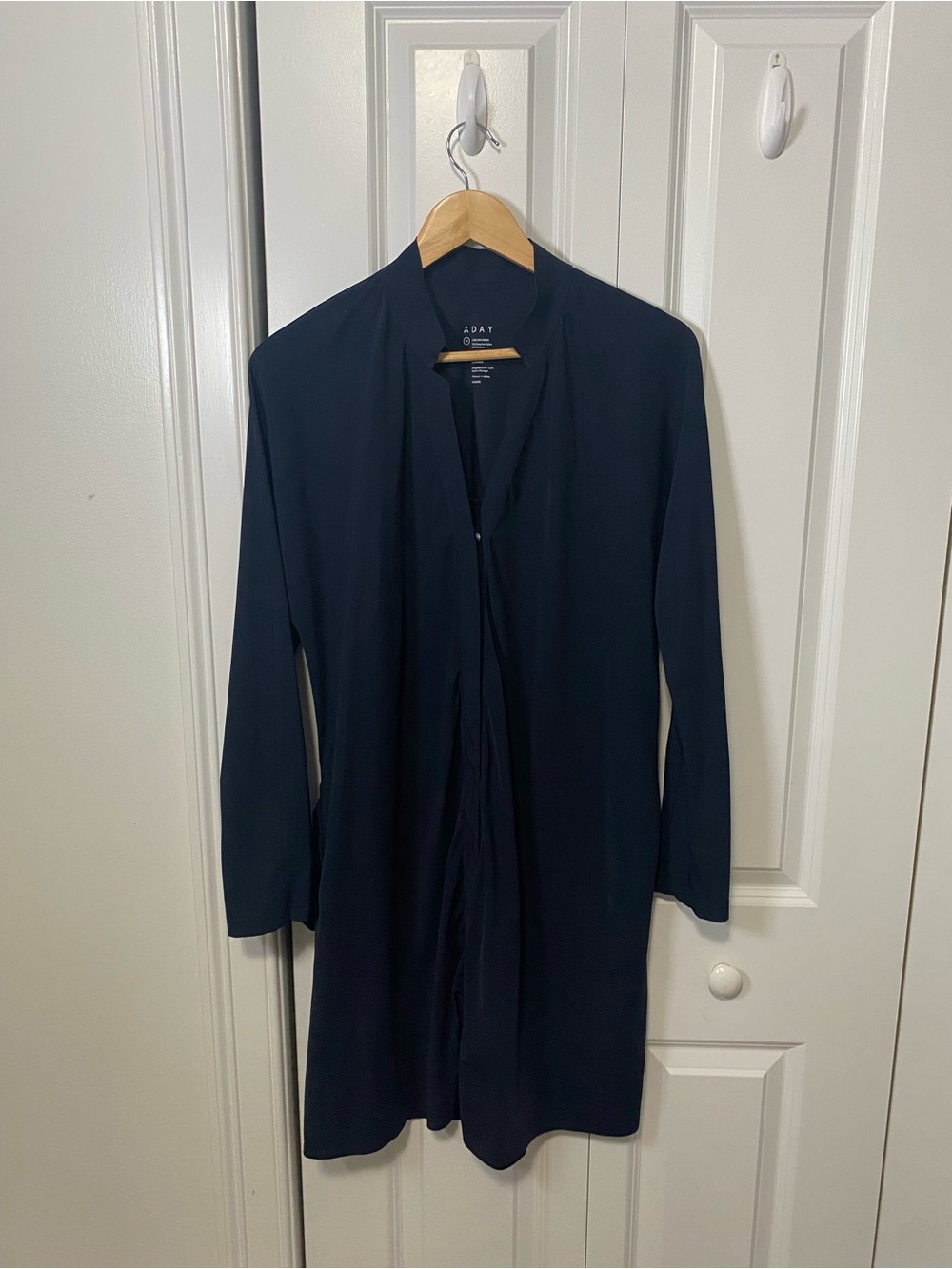 Aday Something Borrowed Long Sleeve Navy Dress